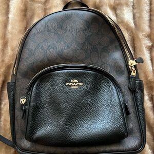Coach Brown and Black Leather Mini Backpack